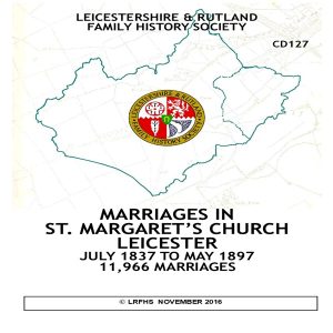 St Margarets Church Marriages 1837-1897.. CD 127