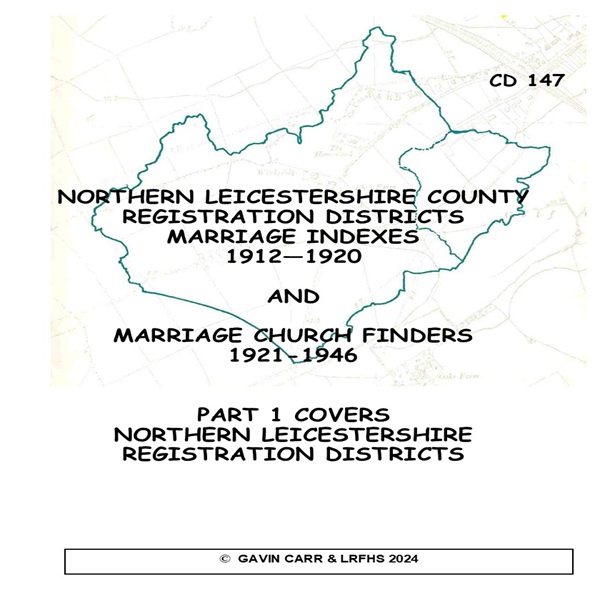 CD147 north Leics marriages 1920-46