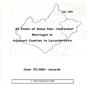 Some Non-Conformist Marriages in surrounding counties to Leicestershire – CD 154